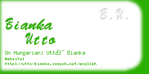 bianka utto business card